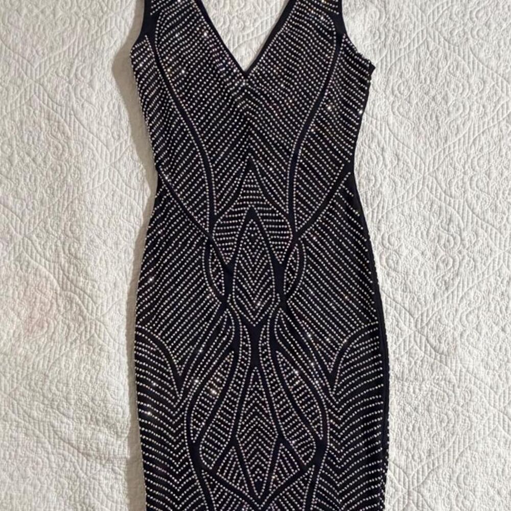 Symphony Crystal Embellished Mini Dress | Whimsigoth Cyber Y2K Party L / M